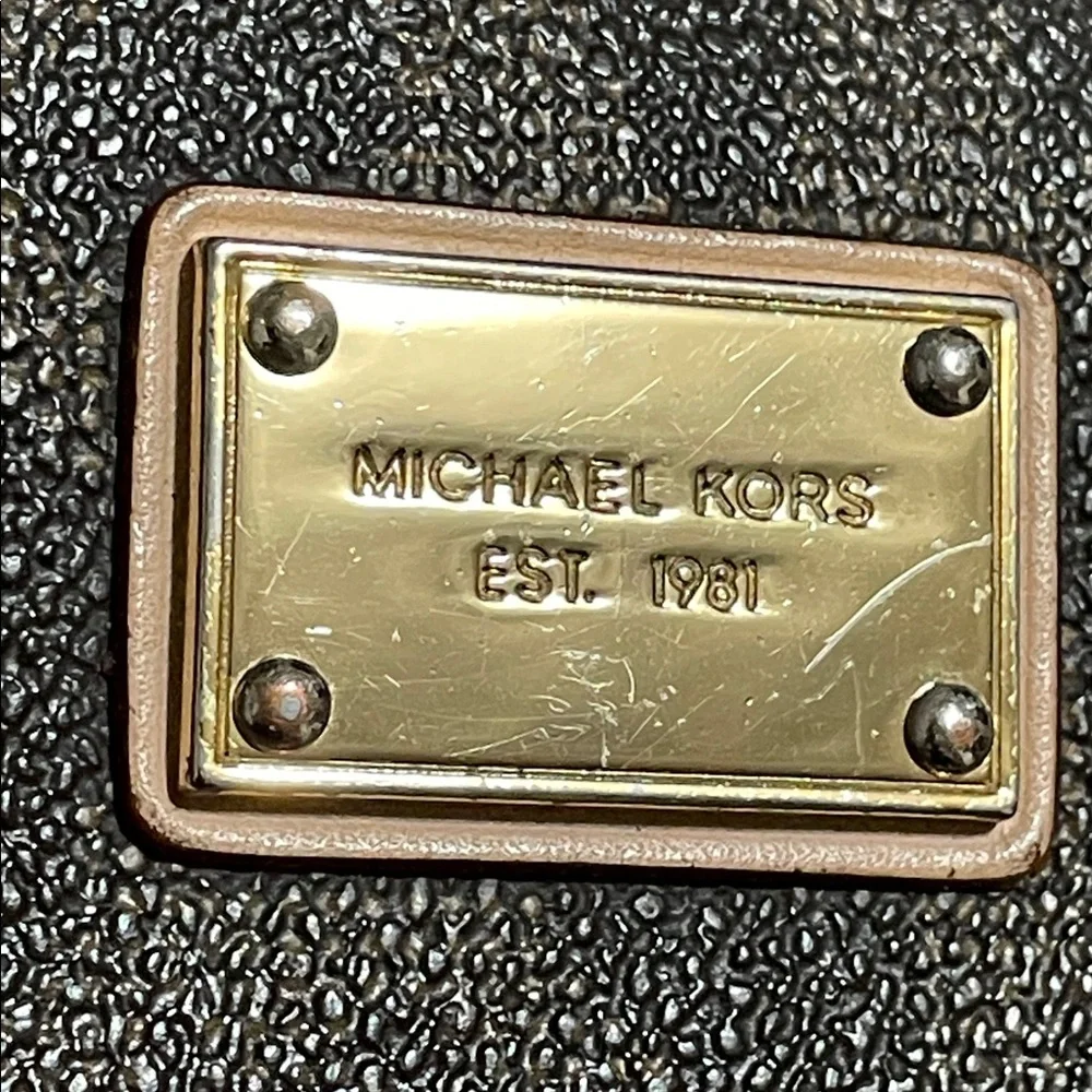 Michael Kors Brown and Gold Wristlet